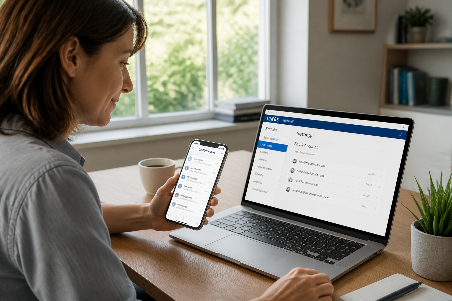 Comment centraliser plusieurs adresses pro dans un seul webmail IONOS ?
